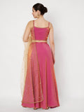 Silk Blend Embellished Bias Lehenga Set