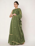 Georgette Embroidered Tiered Lehenga Set