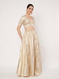 Silk Brocade Kalidaar Lehenga Set