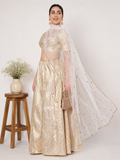Silk Brocade Kalidaar Lehenga Set