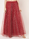 Net Gota Embroidered Kalidaar Lehenga Set