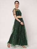 Net Gota Embroidered Kalidaar Lehenga Set