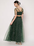 Net Gota Embroidered Kalidaar Lehenga Set