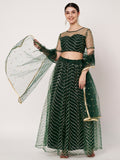 Net Gota Embroidered Kalidaar Lehenga Set