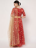 Organza Embroidered Bias Lehenga Set