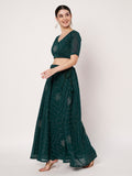 Silk Blend Embellished Bias Lehenga Set
