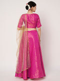 Brocade Floral Bias Lehenga Set