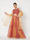 Silk Tissue Buti Kalidaar Embellished Lehenga Set