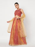 Silk Tissue Buti Kalidaar Embellished Lehenga Set