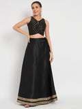 Dupion Solid Embellished Bias Skirt