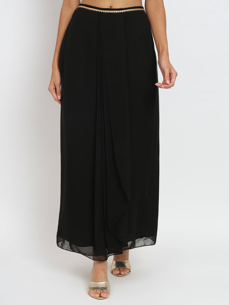 Georgette Draped Embellished Skirt