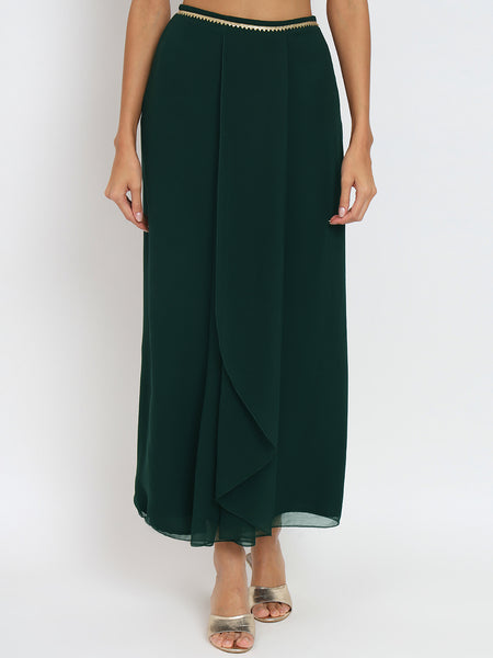 Georgette Draped Embellished Skirt