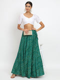 Viscose Bandhani Print Bias Skirt
