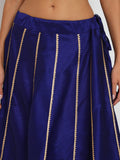 Dupion Kalidaar Embellished Bias skirt