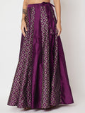 Silk Blend Block Printed Kalidaar Skirt