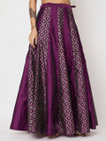 Silk Blend Block Printed Kalidaar Skirt