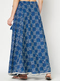 Cotton Printed Embellished Bias Skirt
