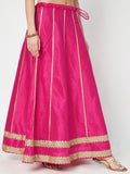 Dupion Kalidaar Embellished Bias Skirt