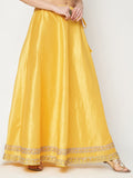 Dupion Solid Embellished Bias Skirt