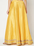 Dupion Solid Embellished Bias Skirt