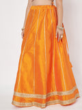 Dupion Kalidaar Embellished Bias Skirt