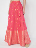 Chanderi Zari Woven Kalidaar Skirt