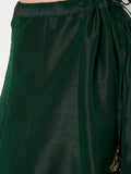 Dupion Block Printed Half And Half Kalidaar Skirt