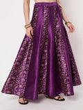 Dupion Block Printed Kalidaar Skirt