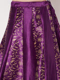 Dupion Block Printed Kalidaar Skirt