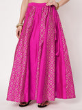 Silk Blend Block Printed Kalidaar Skirt