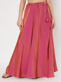 Silk Blend Embellished Bias Skirt