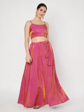 Silk Blend Embellished Bias Skirt