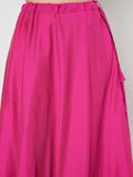 Silk Blend Printed Ruffle Bias Skirt