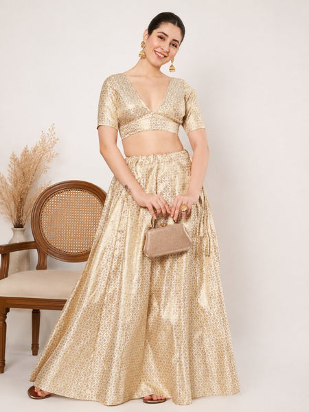 Silk Brocade kalidaar Skirt