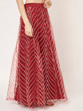 Net Gota Embroidered Kaildaar Skirt
