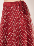 Net Gota Embroidered Kaildaar Skirt