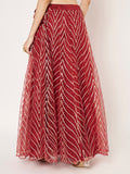 Net Gota Embroidered Kaildaar Skirt