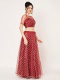 Net Gota Embroidered Kaildaar Skirt