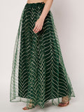 Net Gota Embroidered Kaildaar Skirt