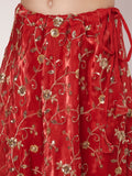 Organza Embroidered Bias Skirt