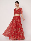 Organza Embroidered Bias Skirt