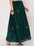 Silk Blend Embellished Bias Skirt