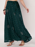 Silk Blend Embellished Bias Skirt