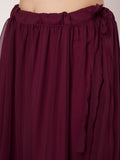 Georgette Embroidered Tiered Skirt