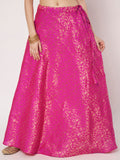 Brocade Floral Bias Skirt