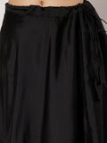 Silk Blend Solid Embellished Bias Skirt