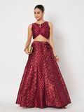 Dupion Block Printed Kalidaar Skirt