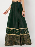 Dupion Block Printed Border Bias Skirt