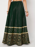 Dupion Block Printed Border Bias Skirt