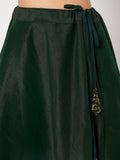 Dupion Block Printed Border Bias Skirt
